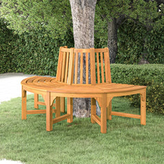 vidaXL Half Round Tree Bench Ø160 cm Solid Wood Eucalyptus 1