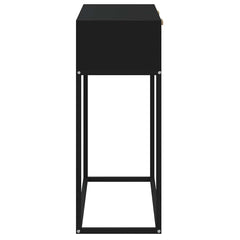 vidaXL Console Table Black 80x30x75 cm Engineered Wood and Iron 6