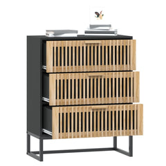 Sideboard Black Engineered Wood, image 3