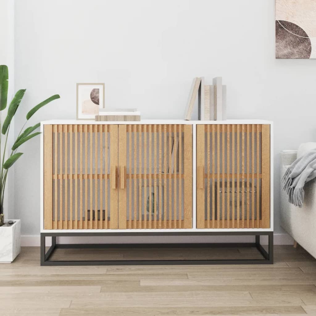 Sideboard 105x30x65 cm Engineered Wood White