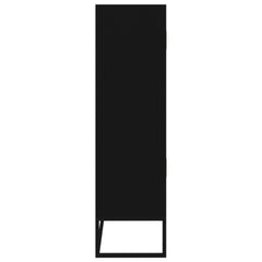 Highboard Black Engineered Wood, image 6