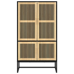 vidaXL Highboard Black 70x35x125 cm Engineered Wood 5