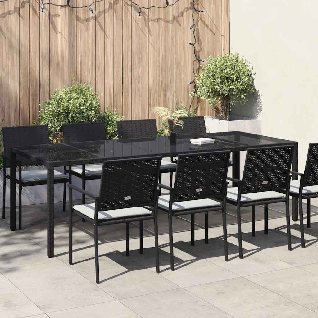 Garden Table Pure Poly Rattan Depth 100 cm Black