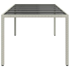 Garden Table Pure Poly Rattan Depth 100 cm White and black