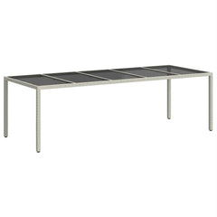 Garden Table Pure Poly Rattan Depth 100 cm White and black