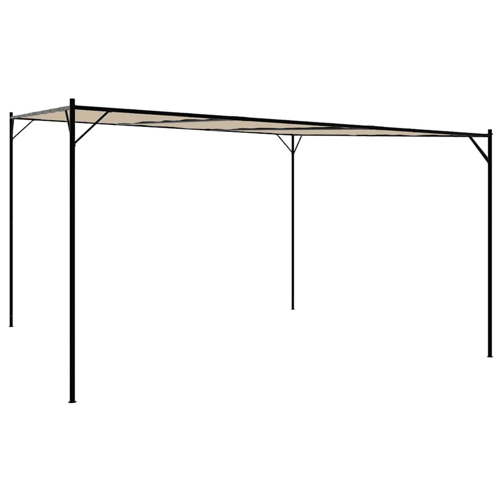 vidaXL Gazebo Beige 4x4 m 180 g/m² Fabric and Steel 2