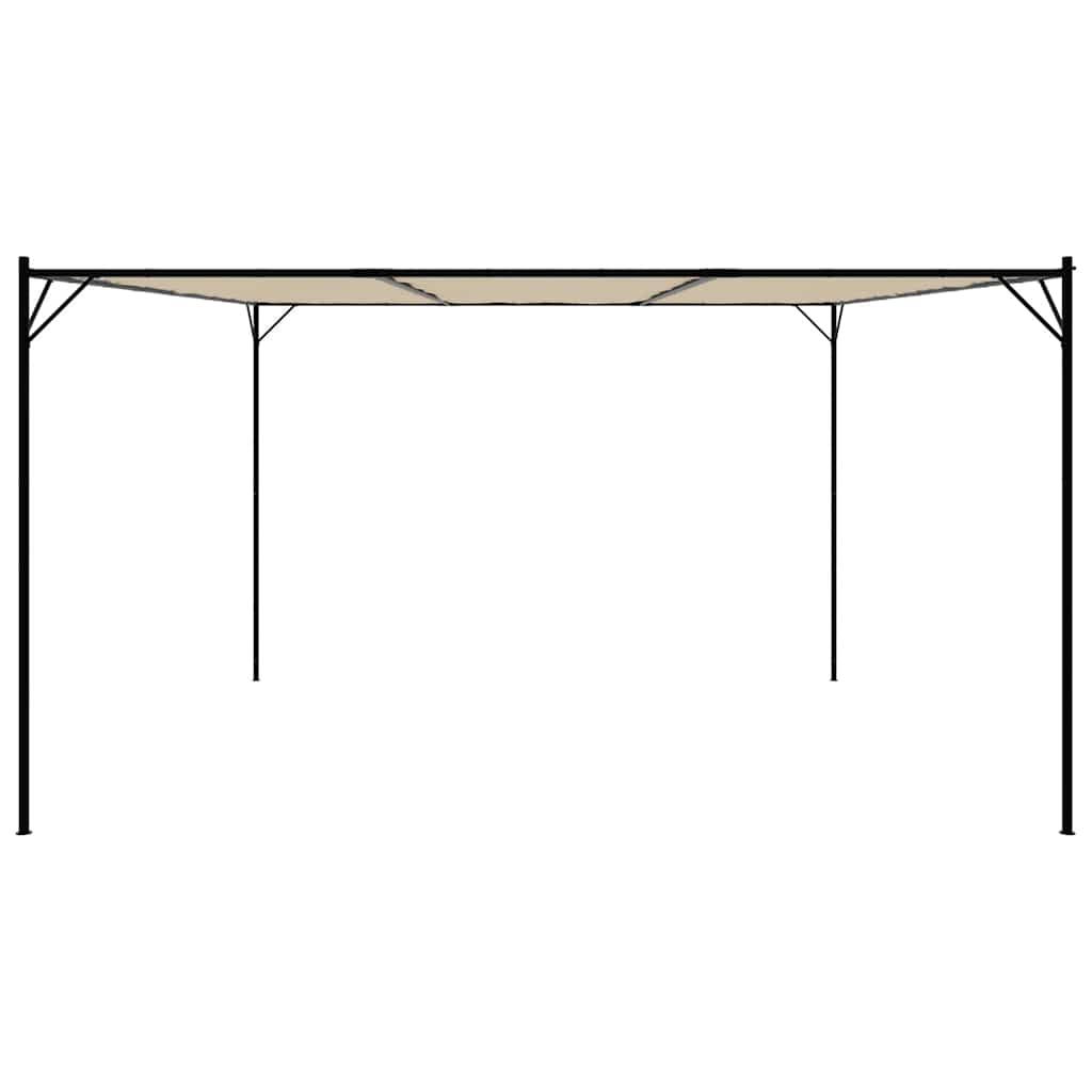 vidaXL Gazebo Beige 4x4 m 180 g/m² Fabric and Steel 4