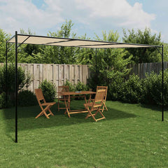 vidaXL Gazebo Beige 4x4 m 180 g/m² Fabric and Steel 1