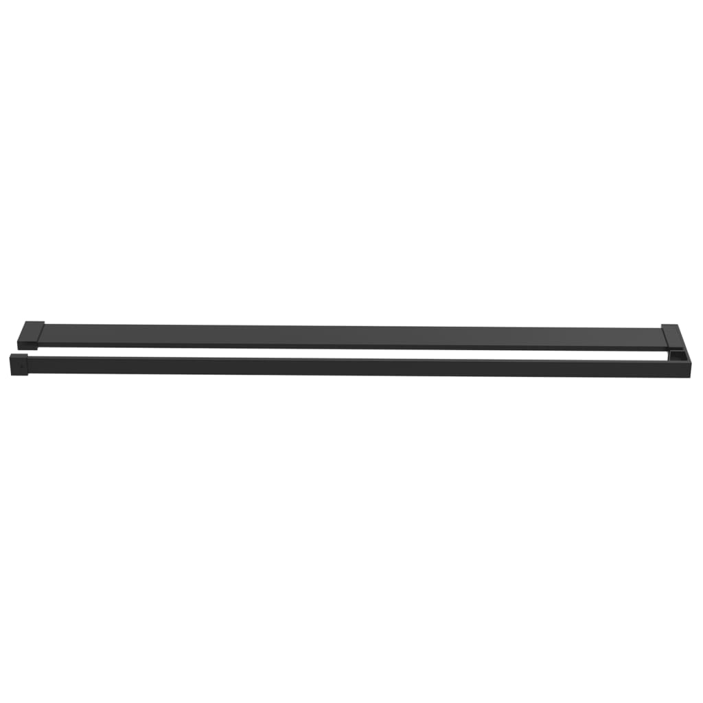 Shower Shelf for Walk-in Shower Wall Aluminium Black 80 cm