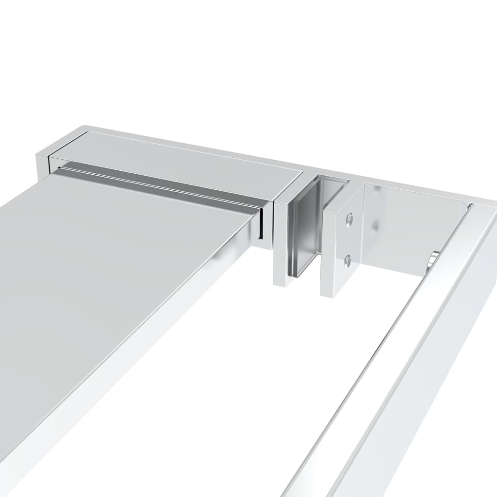 vidaXL Shower Shelf for Walk-in Shower Wall Chrome 80 cm Aluminium 5