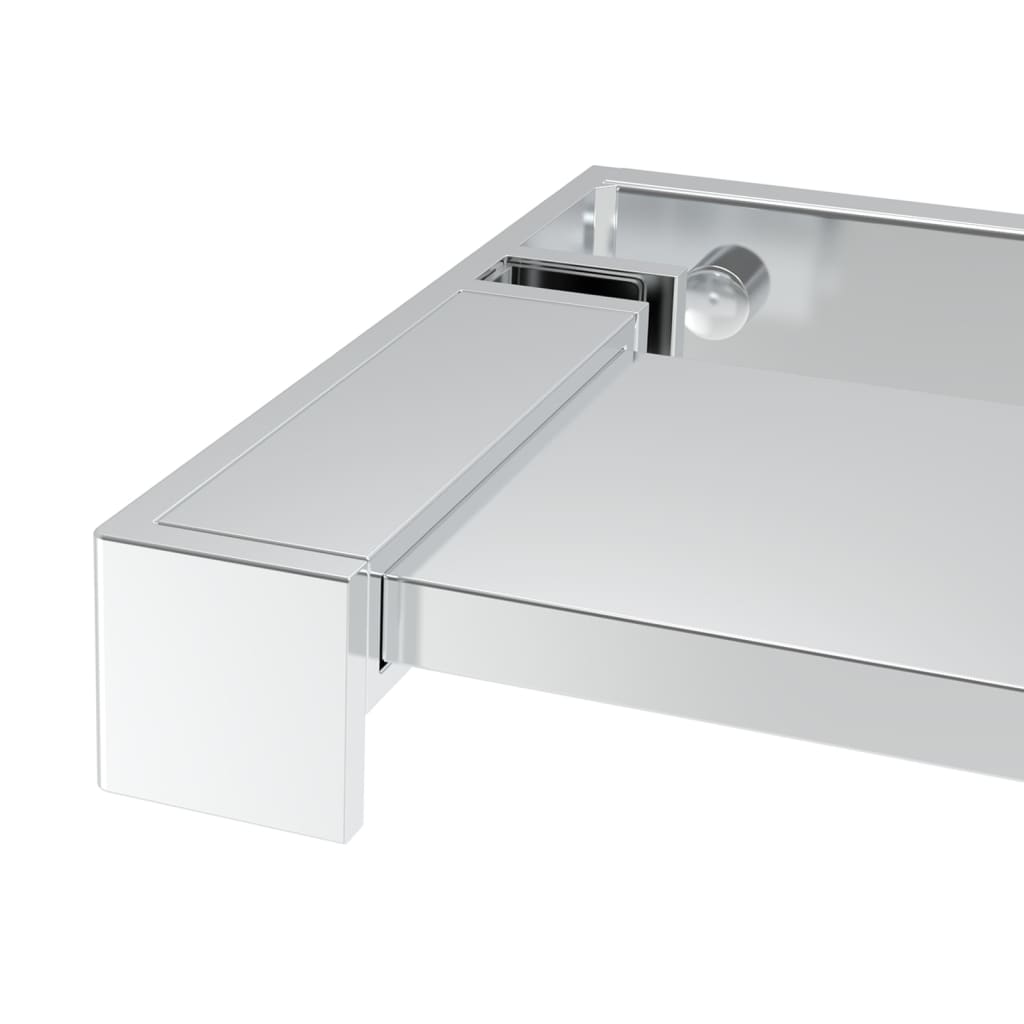 vidaXL Shower Shelf for Walk-in Shower Wall Chrome 80 cm Aluminium 6
