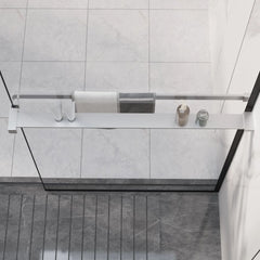 vidaXL Shower Shelf for Walk-in Shower Wall Chrome 80 cm Aluminium 1