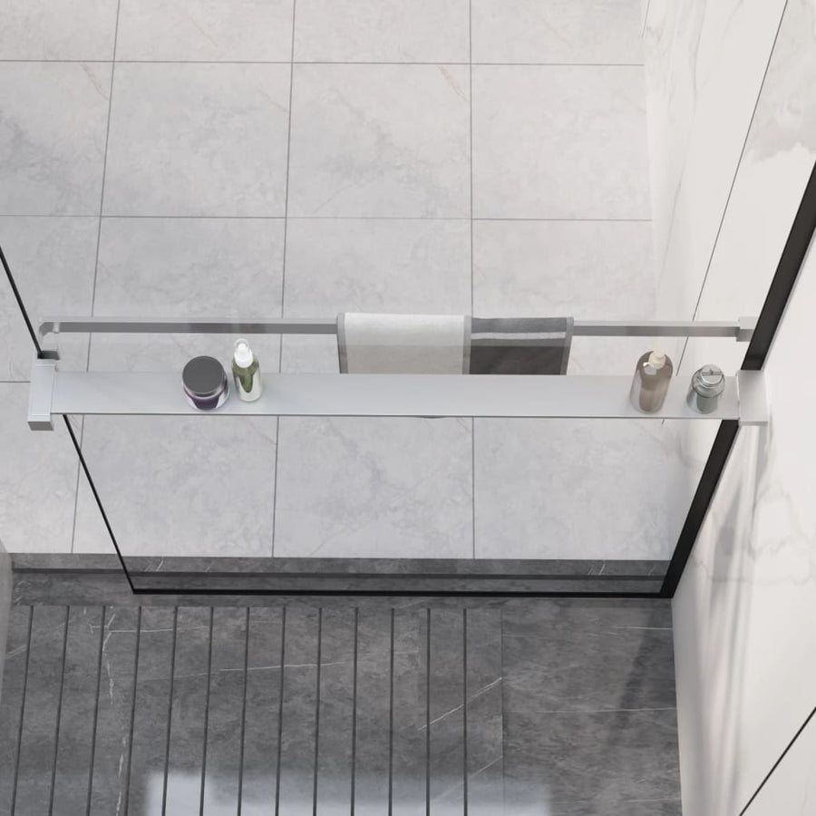 vidaXL Shower Shelf for Walk-in Shower Wall Chrome 90 cm Aluminium 1