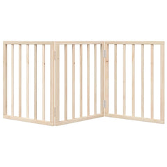 vidaXL Dog Gate Foldable 3 Panels 150 cm Poplar Wood 4