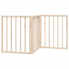 vidaXL Dog Gate Foldable 3 Panels 150 cm Poplar Wood 6