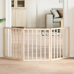vidaXL Dog Gate Foldable 3 Panels 150 cm Poplar Wood 1