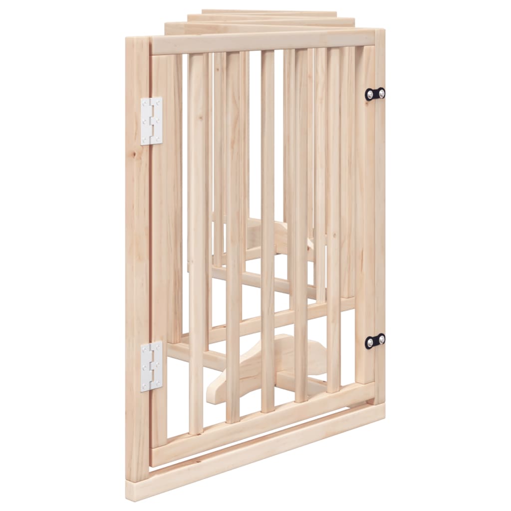 vidaXL Dog Gate with Door Foldable 6 Panels 300 cm Poplar Wood 5