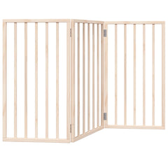 vidaXL Dog Gate Foldable 3 Panels 150 cm Poplar Wood 2