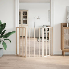 vidaXL Dog Gate Foldable 3 Panels 150 cm Poplar Wood 3