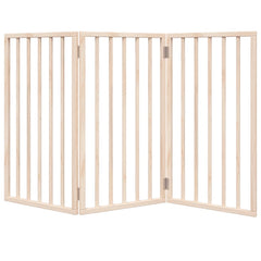 vidaXL Dog Gate Foldable 3 Panels 150 cm Poplar Wood 4