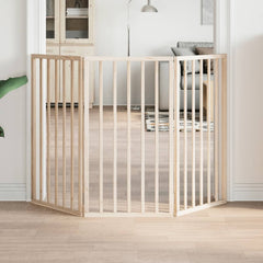 vidaXL Dog Gate Foldable 3 Panels 150 cm Poplar Wood 1
