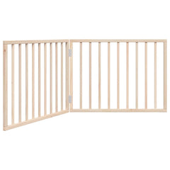Dog Gate Foldable Panels 160 cm Poplar Wood Width 80 cm Natural 60 cm 2