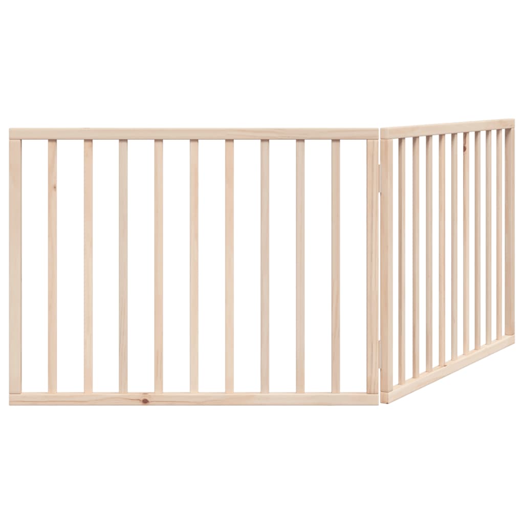 vidaXL Dog Gate Foldable 2 Panels 160 cm Poplar Wood 5