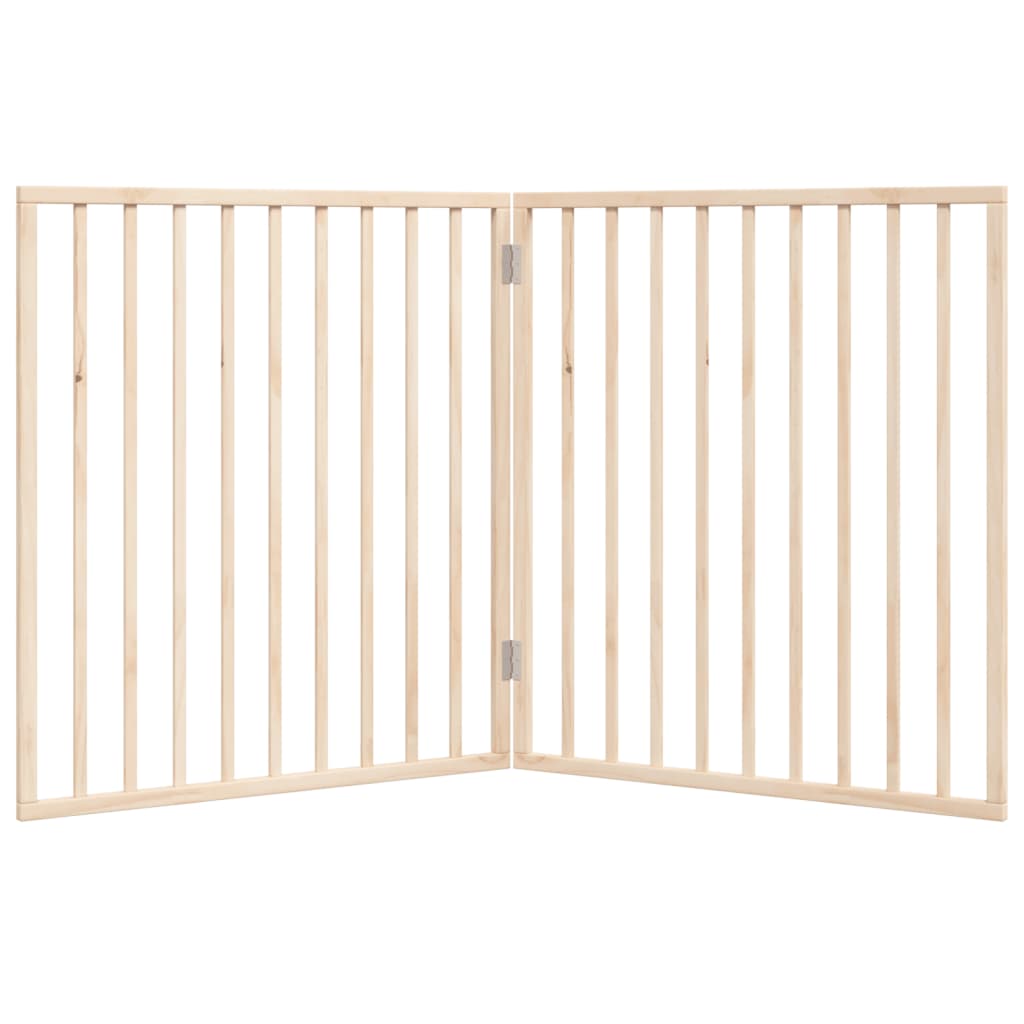 vidaXL Dog Gate Foldable 2 Panels 160 cm Poplar Wood 4