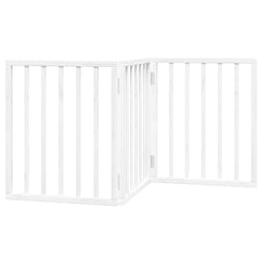 vidaXL Dog Gate Foldable 3 Panels White 150 cm Poplar Wood 2