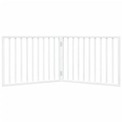vidaXL Dog Gate Foldable 2 Panels White 160 cm Poplar Wood 4