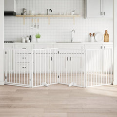 vidaXL Dog Gate Foldable Panels 160 cm Poplar Wood Width 80 cm