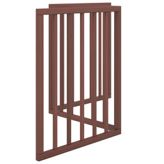vidaXL Dog Gate Foldable 3 Panels Brown 150 cm Poplar Wood 5