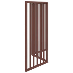 vidaXL Dog Gate Foldable 3 Panels Brown 150 cm Poplar Wood 5