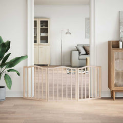 vidaXL Dog Gate Foldable 3 Panels 150 cm Poplar Wood 3