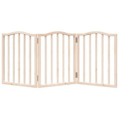 vidaXL Dog Gate Foldable 3 Panels 150 cm Poplar Wood 4