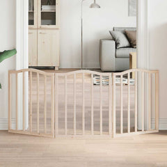 vidaXL Dog Gate Foldable 3 Panels 150 cm Poplar Wood 1
