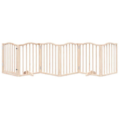 vidaXL Dog Gate with Door Foldable 6 Panels 300 cm Poplar Wood 3