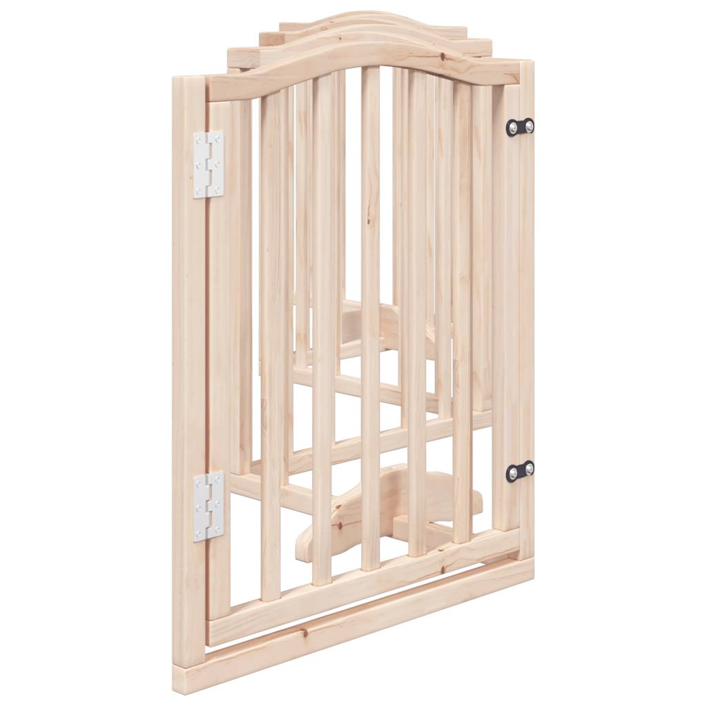 vidaXL Dog Gate with Door Foldable 6 Panels 300 cm Poplar Wood 5