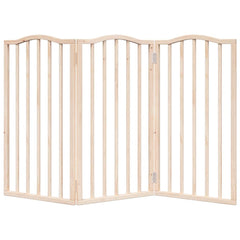 vidaXL Dog Gate Foldable 3 Panels 150 cm Poplar Wood 4
