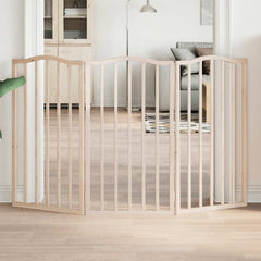vidaXL Dog Gate Foldable 3 Panels 150 cm Poplar Wood 1