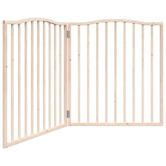 vidaXL Dog Gate Foldable 2 Panels 160 cm Poplar Wood 2