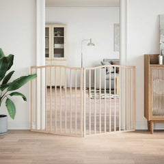 vidaXL Dog Gate Foldable 2 Panels 160 cm Poplar Wood 3