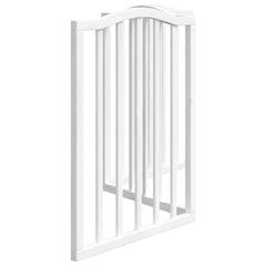 vidaXL Dog Gate Foldable 3 Panels White 150 cm Poplar Wood 5