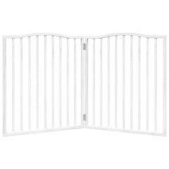 vidaXL Dog Gate Foldable 2 Panels White 160 cm Poplar Wood 4