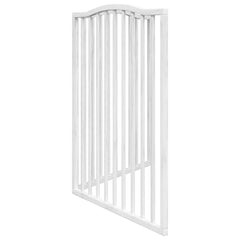 vidaXL Dog Gate Foldable 2 Panels White 160 cm Poplar Wood 5