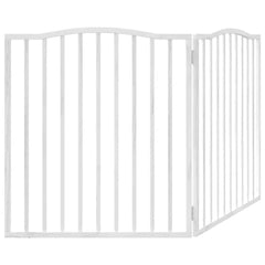 vidaXL Dog Gate Foldable 2 Panels White 160 cm Poplar Wood 6