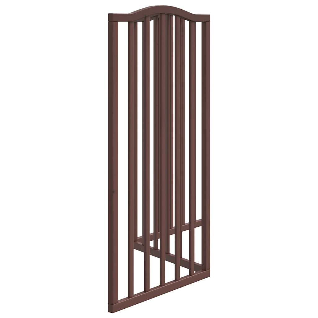 vidaXL Dog Gate Foldable 3 Panels Brown Oak 150 cm Poplar Wood 5