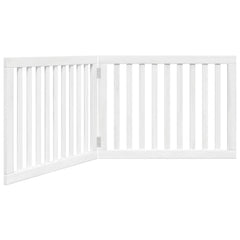 vidaXL Dog Gate Foldable 2 Panels White 160 cm Poplar Wood 2
