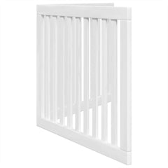 vidaXL Dog Gate Foldable 2 Panels White 160 cm Poplar Wood 5