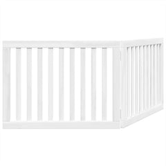 vidaXL Dog Gate Foldable 2 Panels White 160 cm Poplar Wood 6